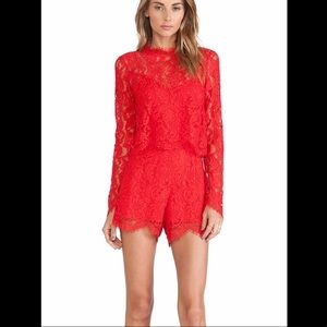 SAYLOR Red Lace Jumpsuits/ romper size S D&G style